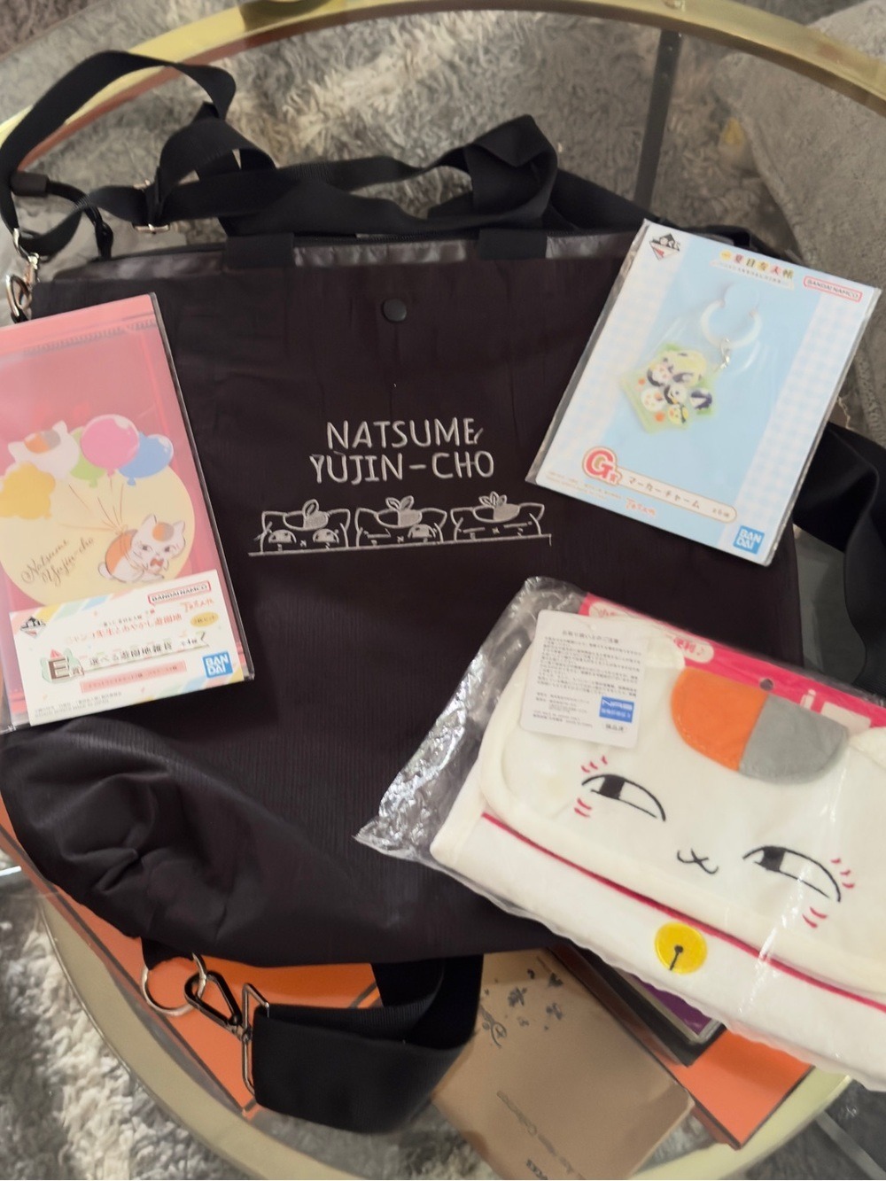 4 Natsume's Book of Friends Backpack 2-way Bag Nyanko-sensei -pencil case-charm